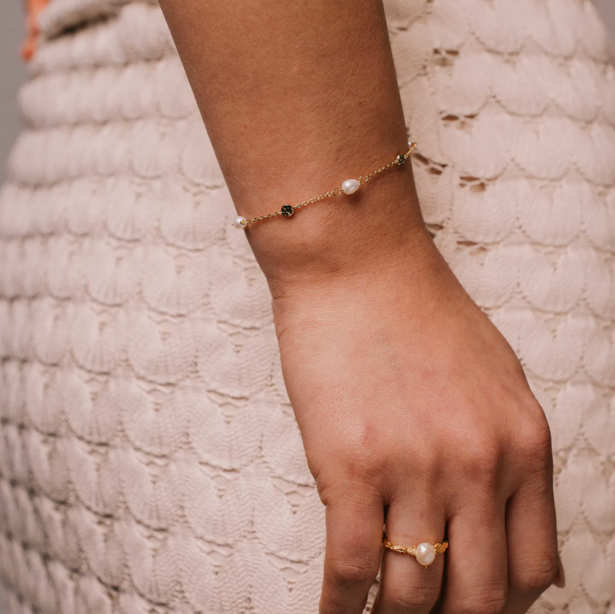 Isle armbånd i sølv med perler