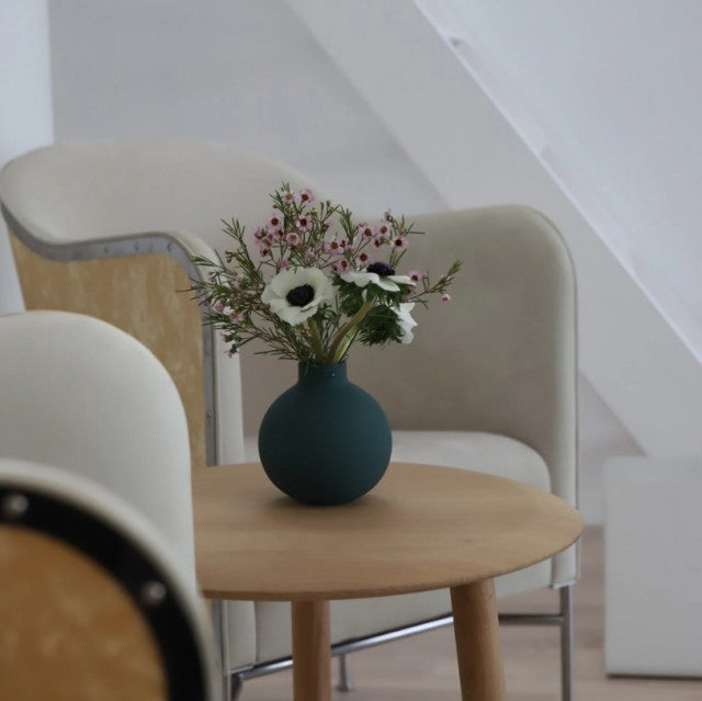 Collar Vase 12cm, Dark Green