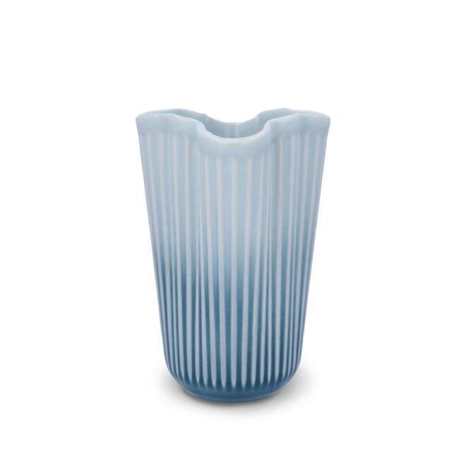 Kähler Hammershøi Unfold Vase Blå, H20,5