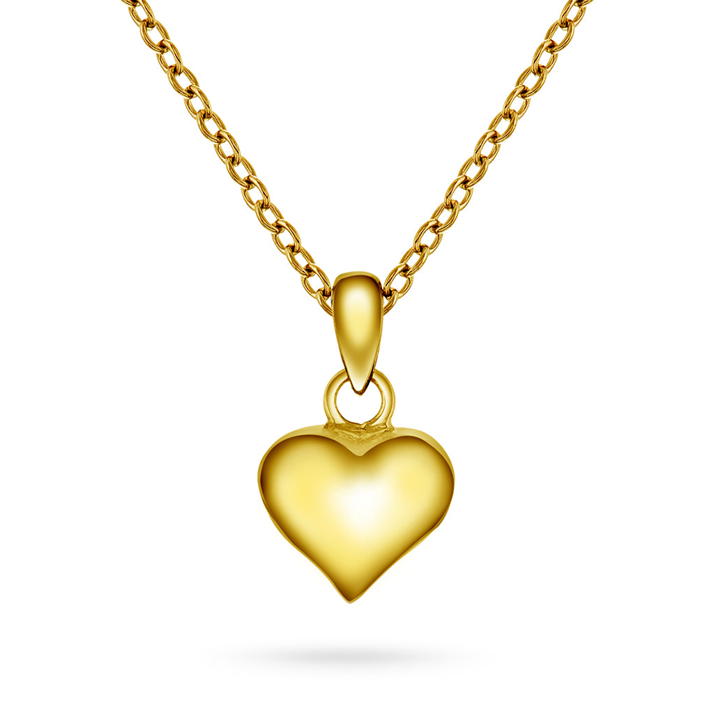 Prins & Prinsesse Smykke i forgylt sølv med hjerte