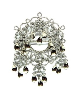 Fjordsylv Hårsølje til bunad, oksidert