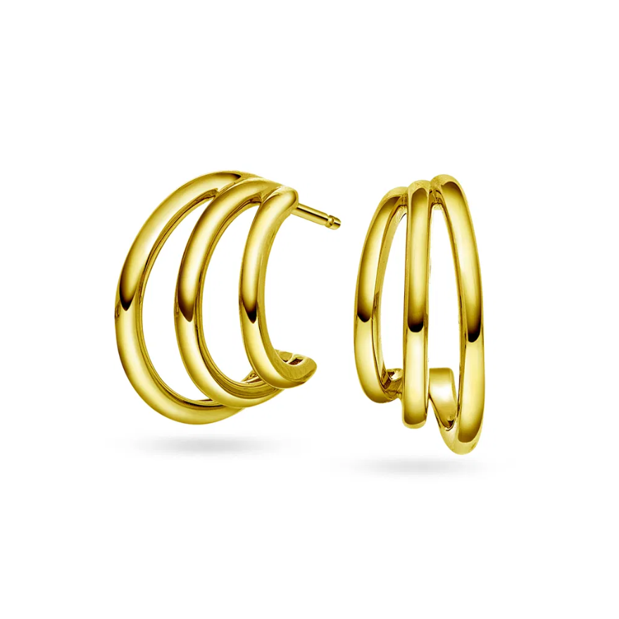 Wrap øredobber i forgylt sølv