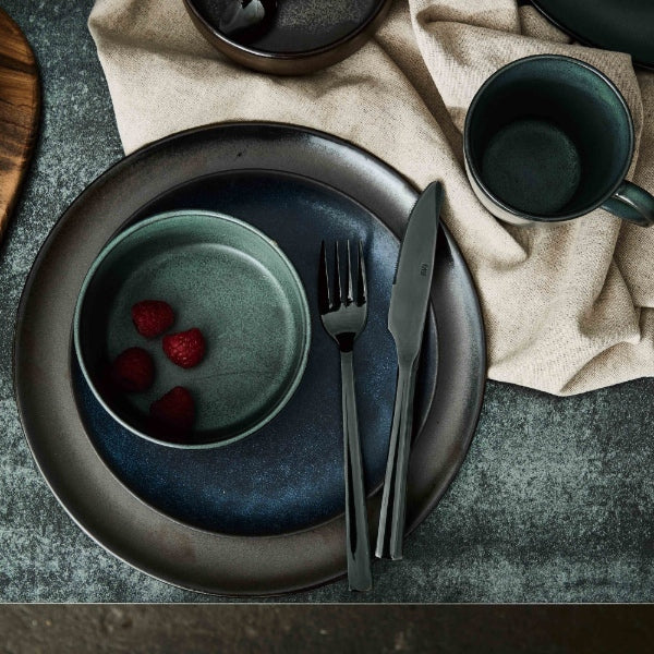 RAW bestikksett sort, 16 deler