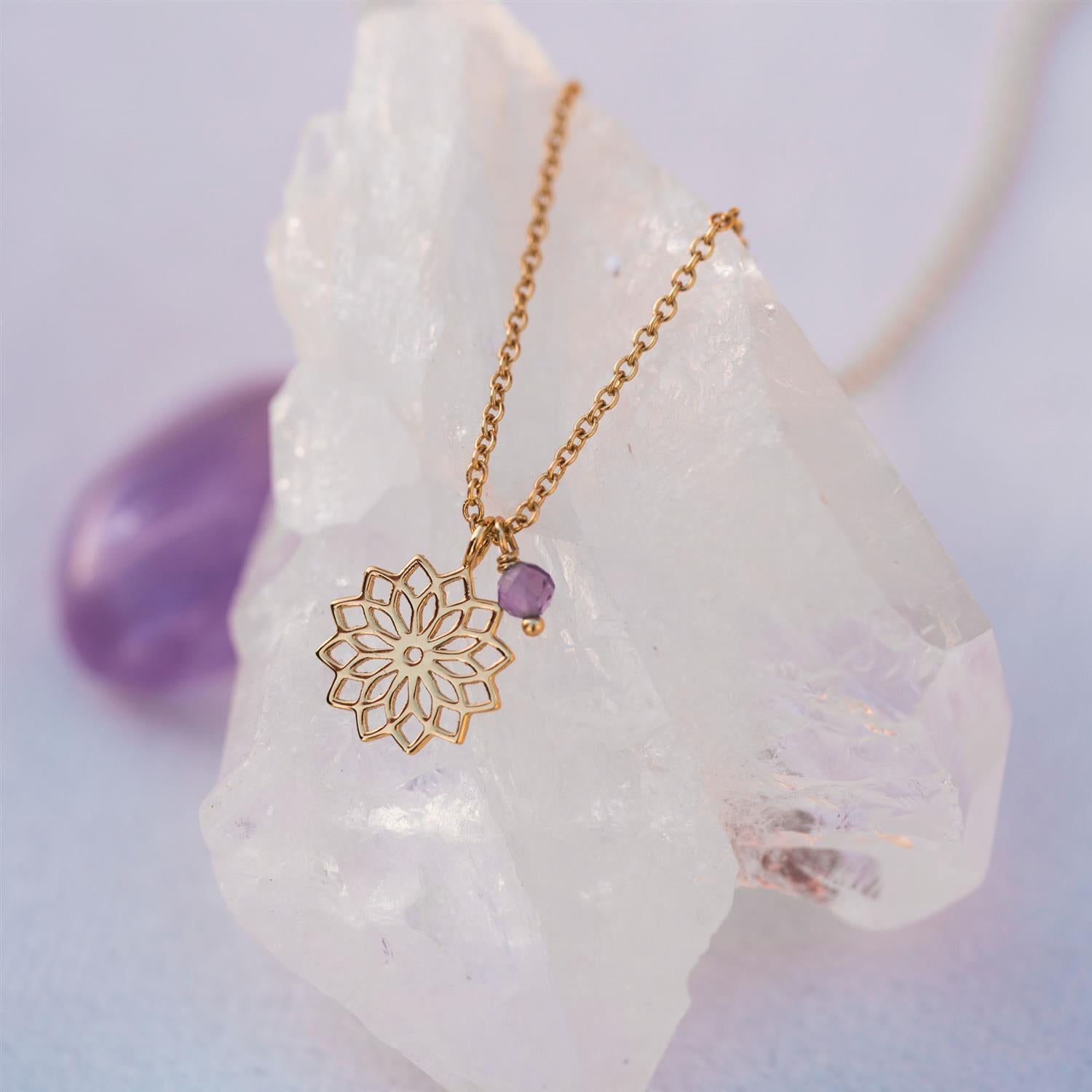 KRONECHAKRA SMYKKE I SØLV, AMETYST