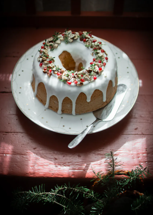 Wik & Walsøe Julemorgen Girlander kakefat med stett