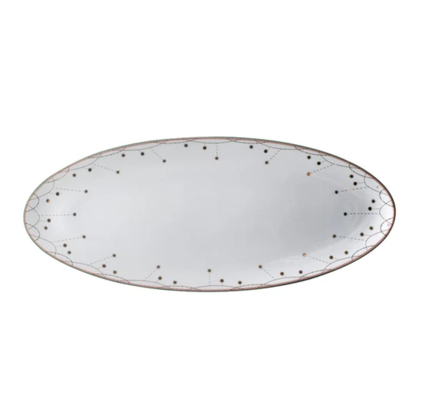 Wik & Walsøe Julemorgen Girlander ovalfat 41x17 cm