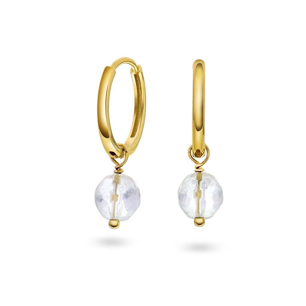 Harmony øreringer sølv med bergkrystall