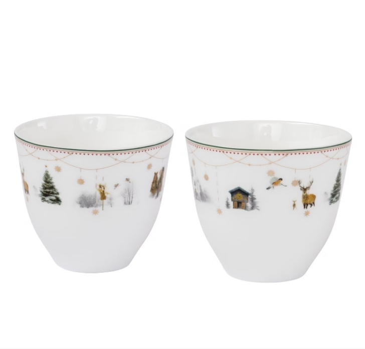 Wik & Walsøe Julemorgen Story kopp uten hank  20 cl, 2 pk