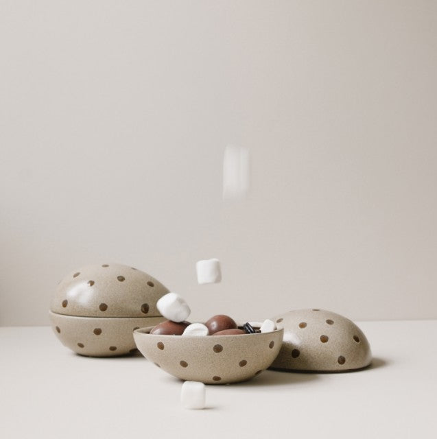 Nest Skål, Beige Dot
