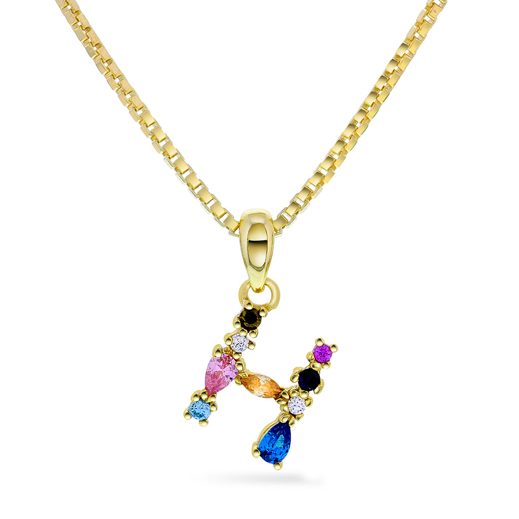 SMYKKE I SØLV MED ZIRKONIA BOKSTAV H