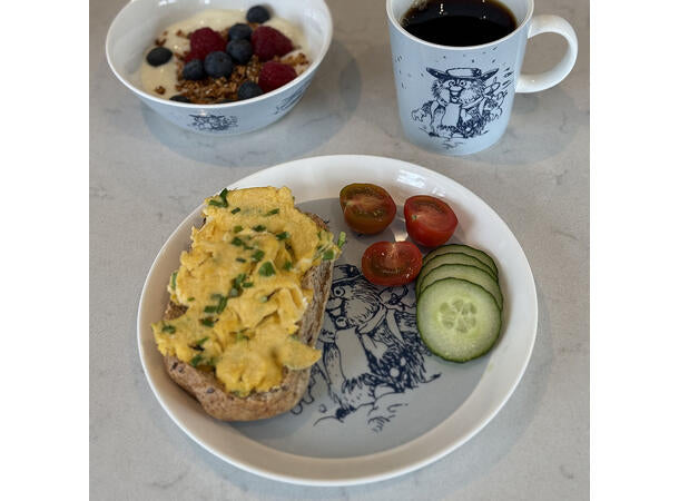 Flåklypa Flåklypa asjett 20cm, Ludvig i snøføyka