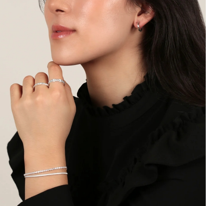 AMSTERDAM FORSØLVET ØRERINGER, 15MM