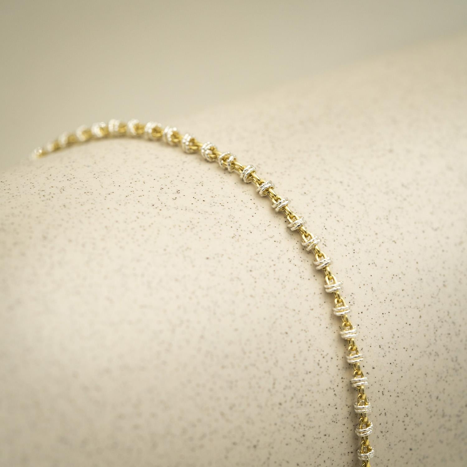 Candy Armbånd i sølv, To-farget