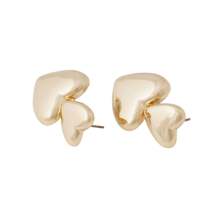 Cute big øredobber, forgylt