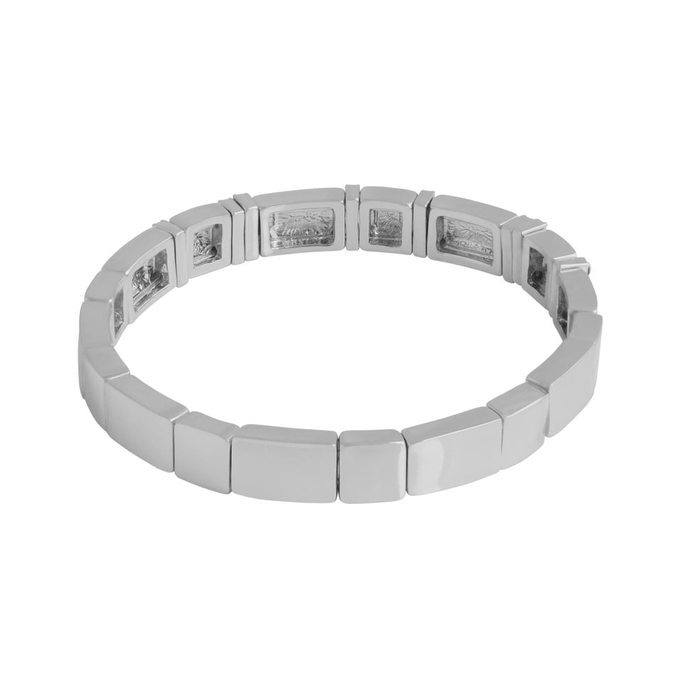 Brick elastisc line crystal armbånd