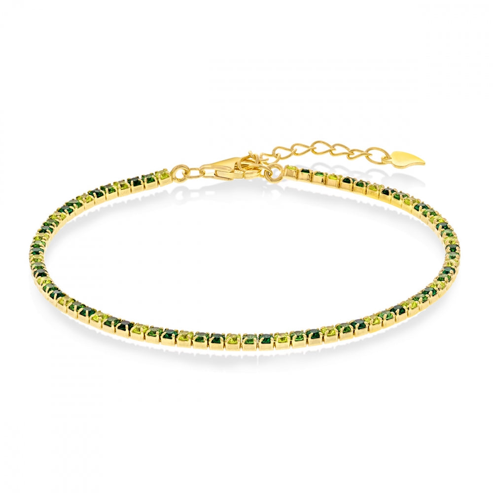 Armbånd i forgylt sølv, Grønn