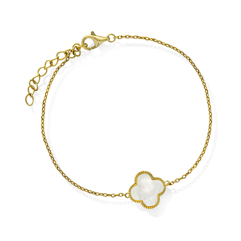 Armbånd i forgylt sølv, Hvit kløver