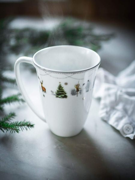 Wik & Walsøe Julemorgen Story kopp med fat, 20 cl