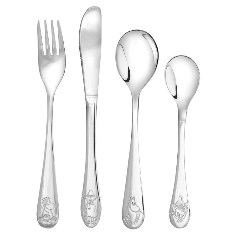 Mummi stålbestikk, 4 deler