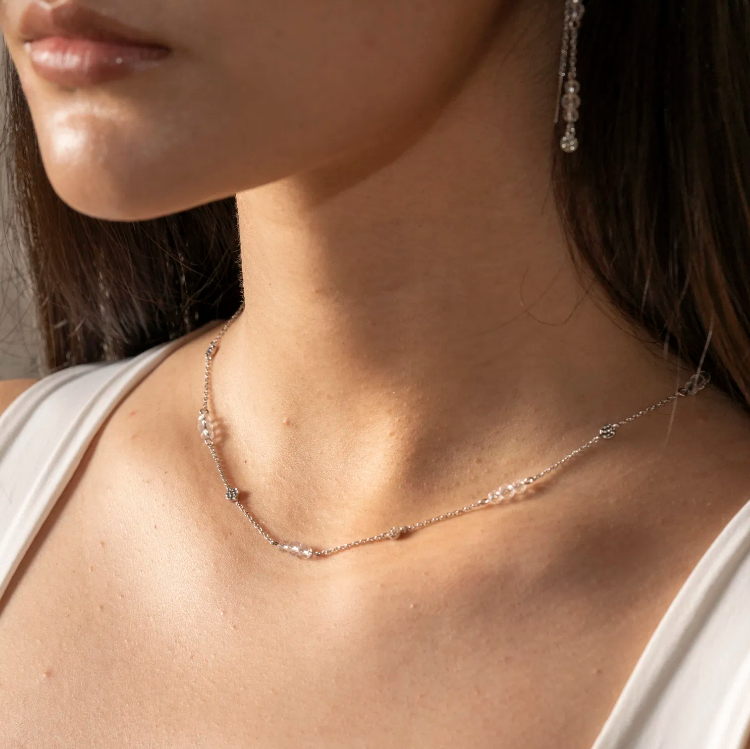 Fairy smykke i sølv, Blanke Krystaller