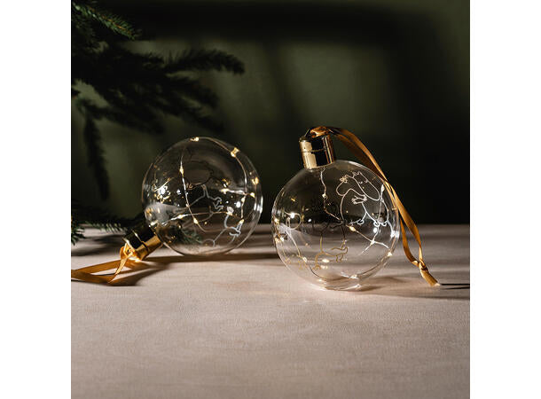 Mummi dekorasjonskule m/ledlys, Mummi 80 år