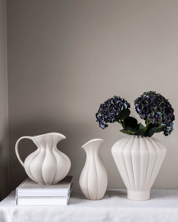 Evelyn Ceramic Vase, Off white