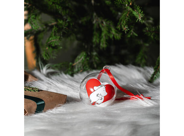 Mummi julekule 7cm, Hjerte