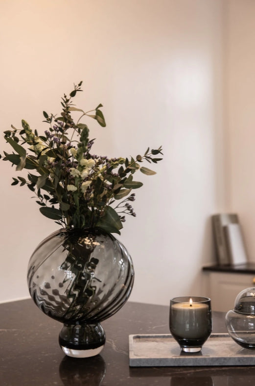 Meadow Swirl Vase Medium, Grey