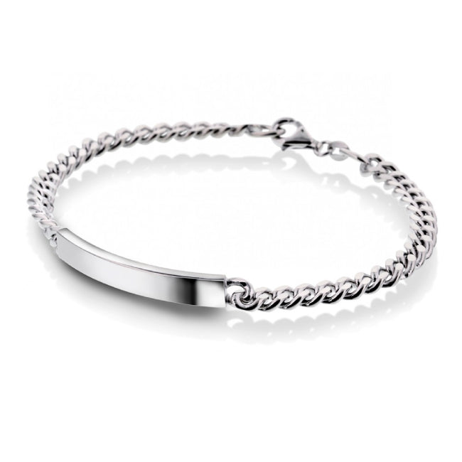 Panser ID-armbånd i sølv, 5 mm