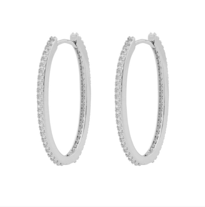 HONEY OVAL FORSØLVET ØREDOBBER