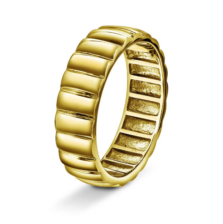 New York Ring i forgylt sølv