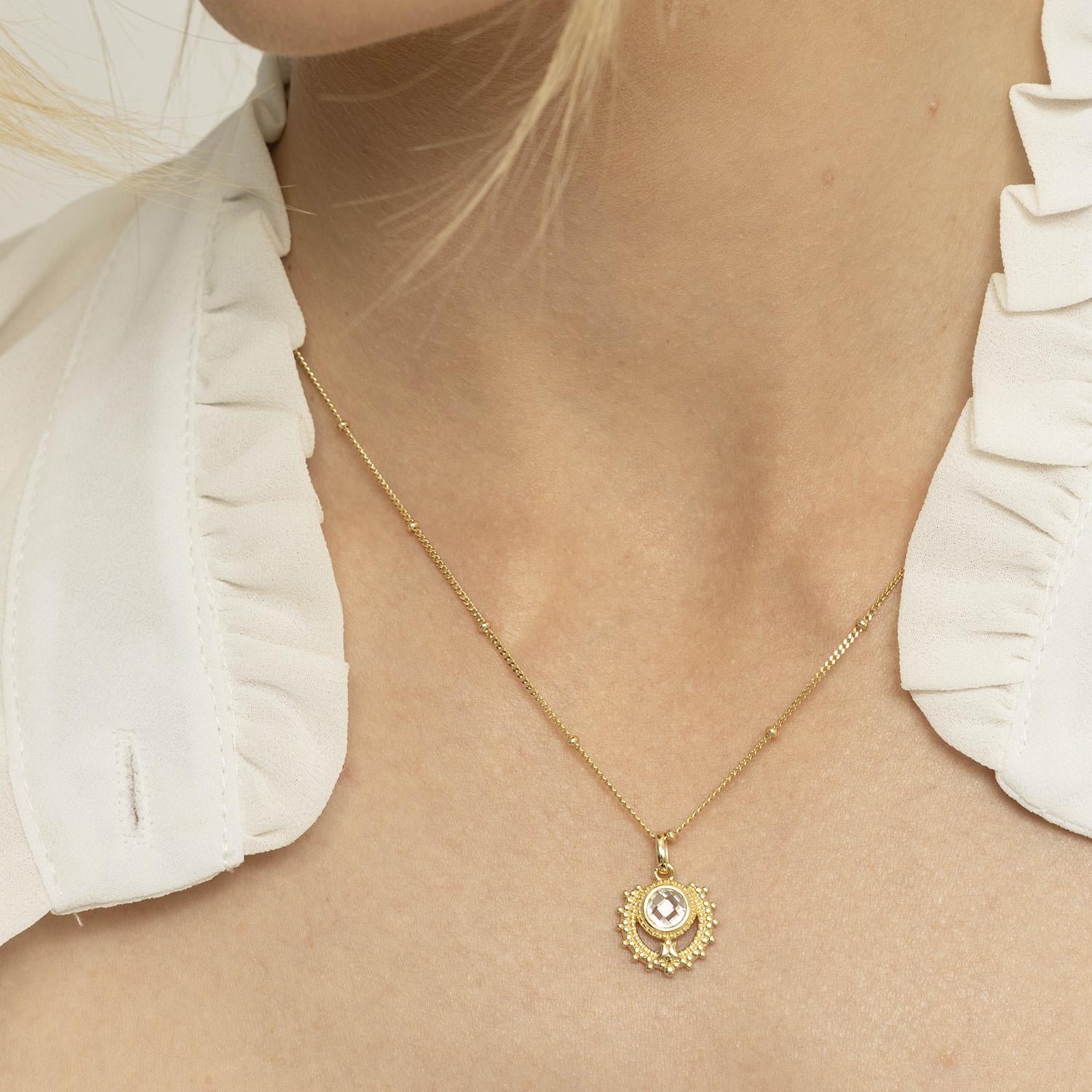 Føniks smykke i sølv med hvit zirkonia