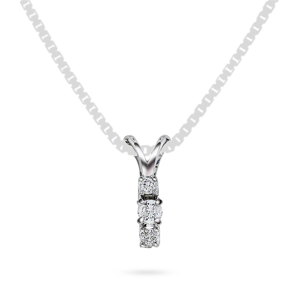 Emma Smykke i hvitt gull med diamant 0,08 ct WP