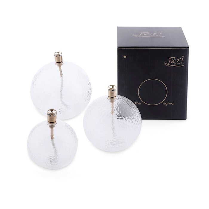 OLJELAMPE ROUND HAMMERED BRASS, MEDIUM