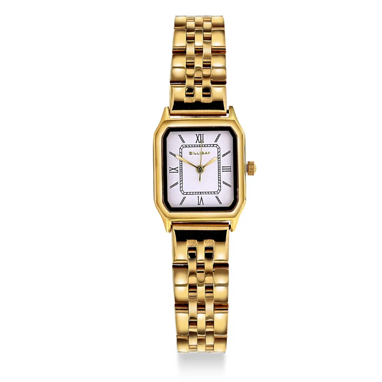 KLOKKE MED GULLFARGET STÅLLENKE