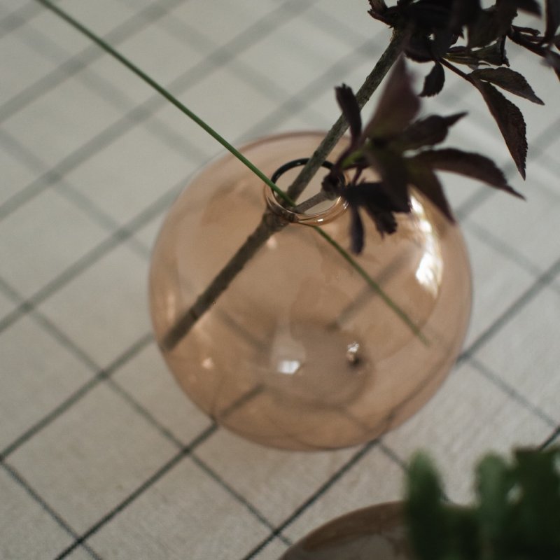 Ball Vase Ø10, Beige