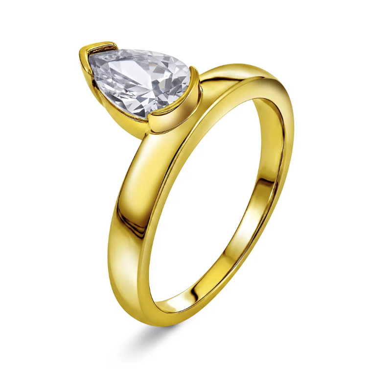 Embrace ring i forgylt sølv