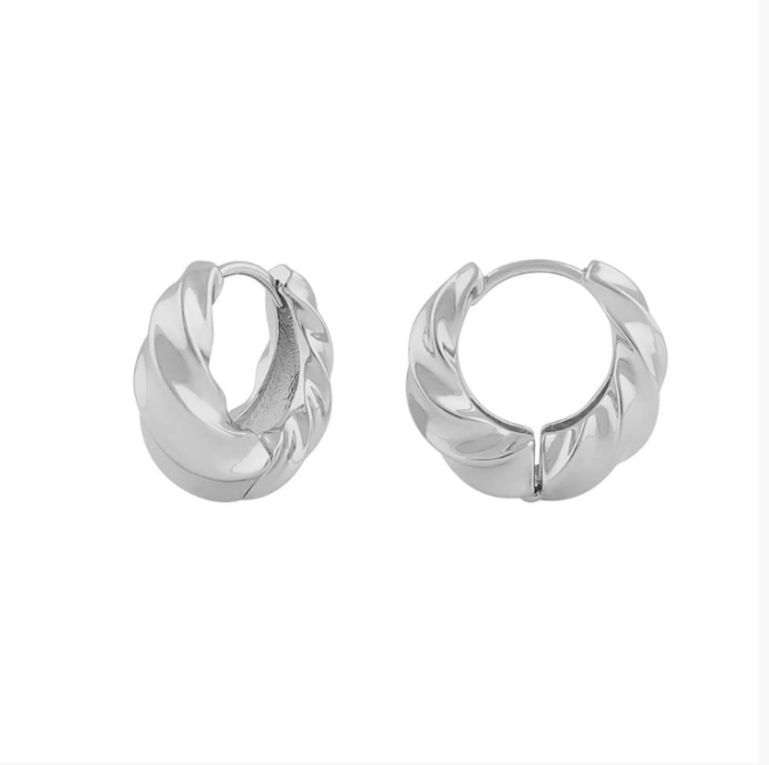 LYDIA TWIST FORSØLVET ØREDOBBER