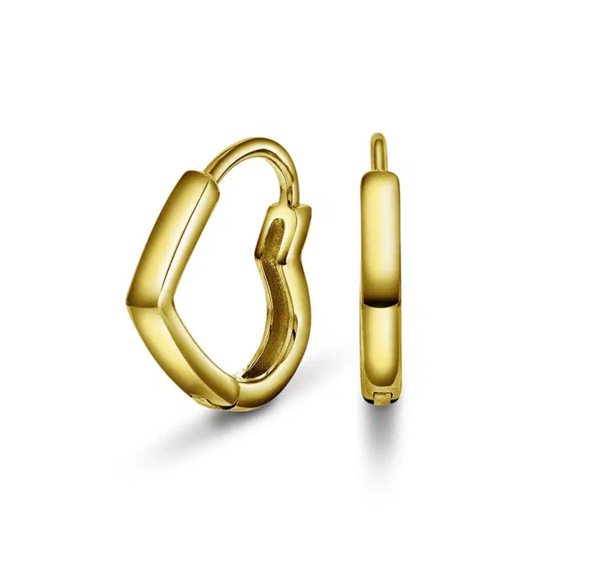 Hjerteglimt øreringer i sølv