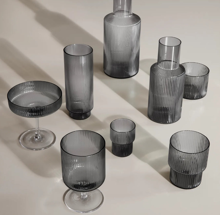 Ripple Champagneglass 2pk, Smoke