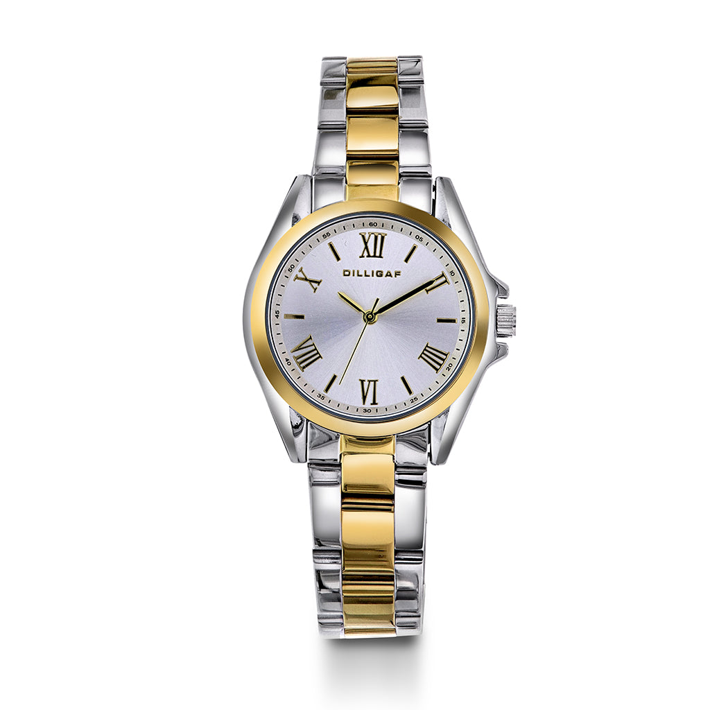 KLOKKE MED BICOLOR STÅLLENKE