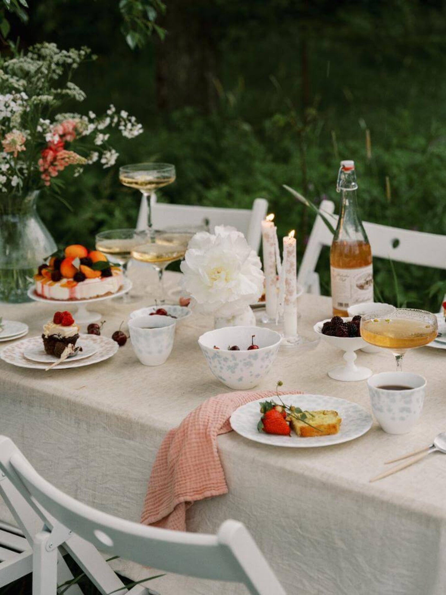 Slåpeblom rosa kronelys, 2 pk