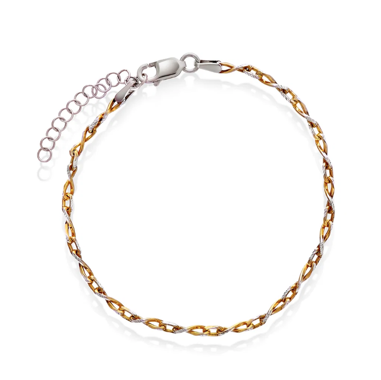 Armbånd i to-farget sølv, Infinity