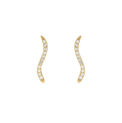 Øredobber i gull med zirkonia
