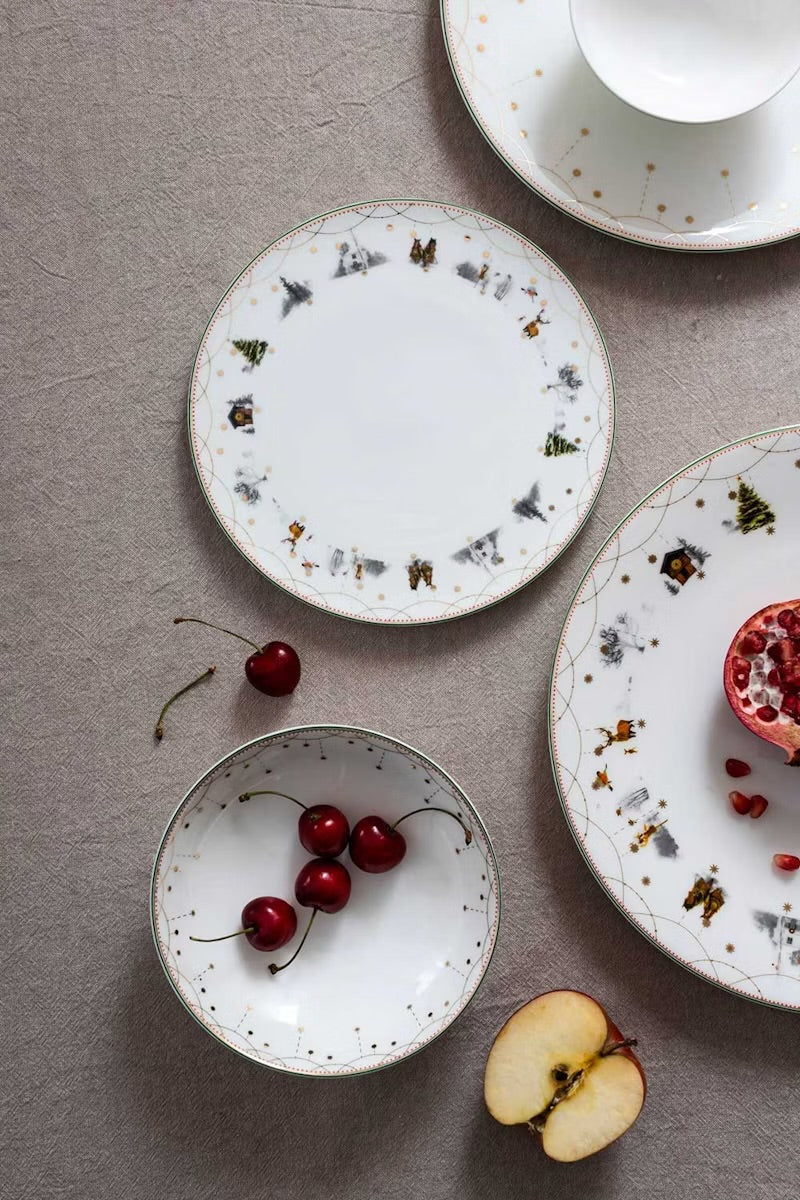 Wik & Walsøe Julemorgen Story tallerken 25 cm, 2 pk