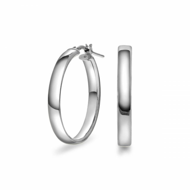 Øreringer i sølv, 25 mm