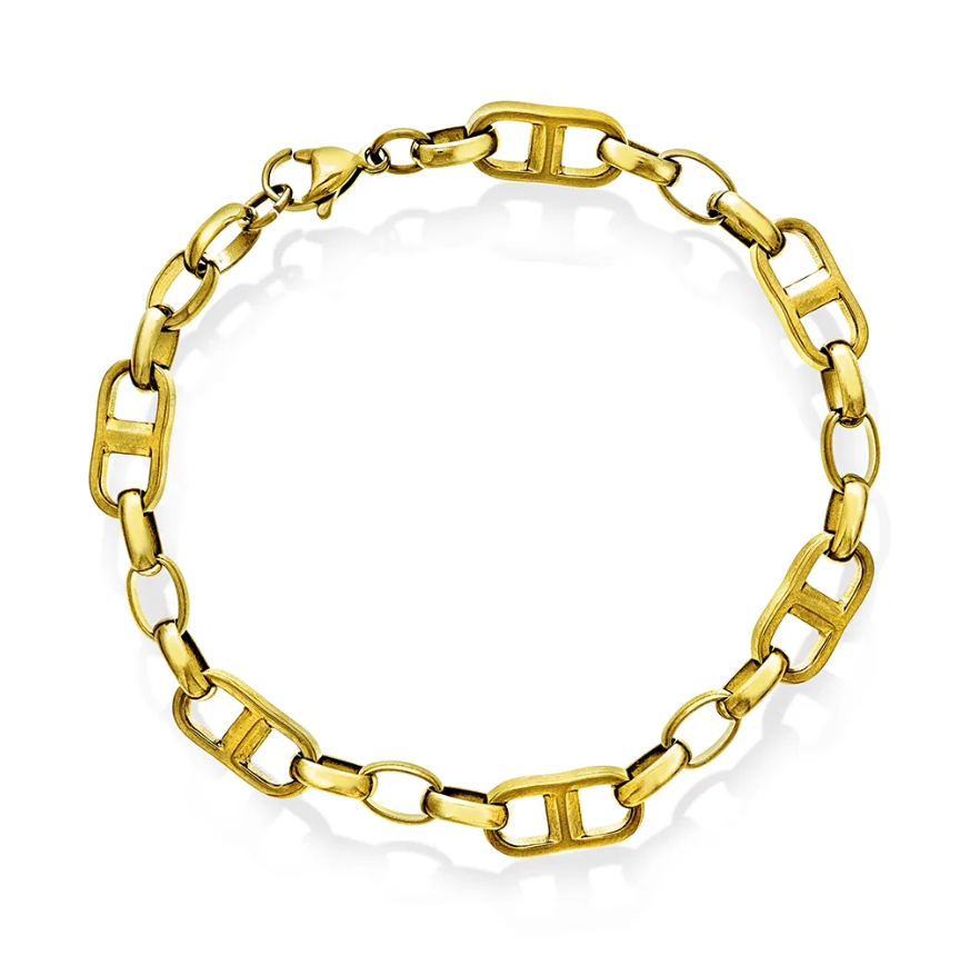 Armbånd i forgylt stål