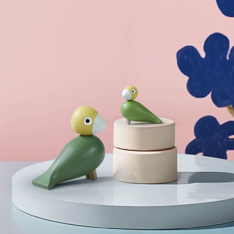 Fuglepar Liv & lykke, grønn