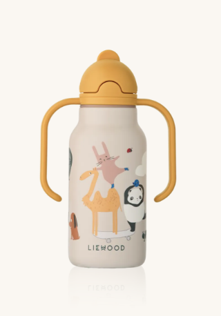 Kimmie Drikkeflaske m/håndtak 250ml, Around the world / Sandy