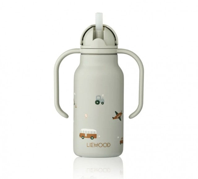 Kimmie Drikkeflaske m/håndtak 250ml, Vehicles/Dove Blue